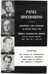 Panel discussions : questions from Bible Institue Hour listeners : answers from Biola faculty panel by Samuel H. Sutherland, Charles Lee Feinberg, Oran H. Smith, and Chester J. Padgett
