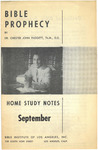 Bible Prophecy: Home Study Notes: September by Chester J. Padgett