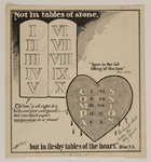 Not in tables of stone, but in fleshy tables of the heart. II Cor.3:3