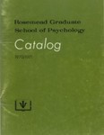 1970/1971, Rosemead Graduate School of Pscyhology Catalog by Rosemead School of Psychology