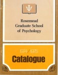 1974/1975 Rosemead Graduate School of Psychology Catalogue