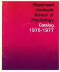 1975-1977 Rosemead Graduate School of Psychology by Rosemead School of Psychology