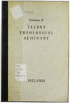 Talbot Theological Seminary Catalog 1952-1954