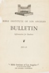 Bible Institue of Los Angeles Bulletin 1935-36 by Bible Institute of Los Angeles