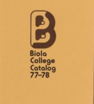 Biola College Catalog 1977-1978